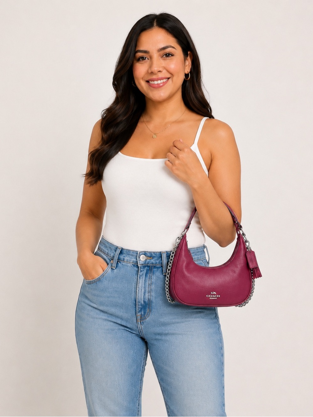 Coach “Carmen” Mini Crinkled Leather Crossbody NWT